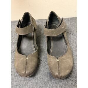 Khiro Vera Pelle Mary Jane Shoes 35 Dark Gray Taupe Leather Outdoor Activewear